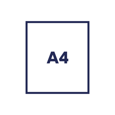 A4 - 21x29,7cm