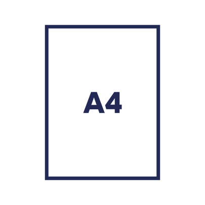 A4 - 21x29,7cm