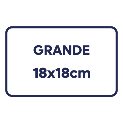 Grande : 12,8x8cm